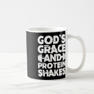 Guds Grace och proteinet skakar Bodybuilding Gym F Kaffemugg