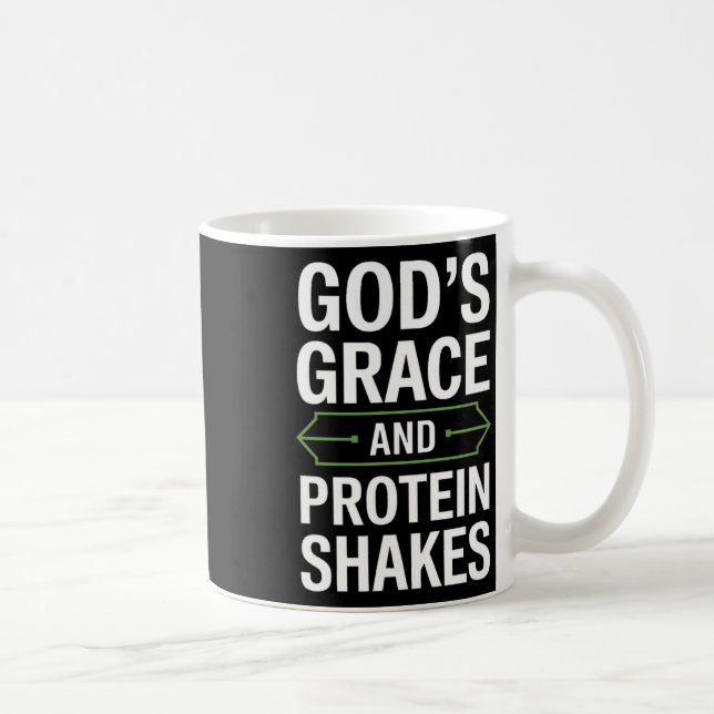 Guds Grace och proteingshakes - Christian 1 Kaffemugg (Höger)
