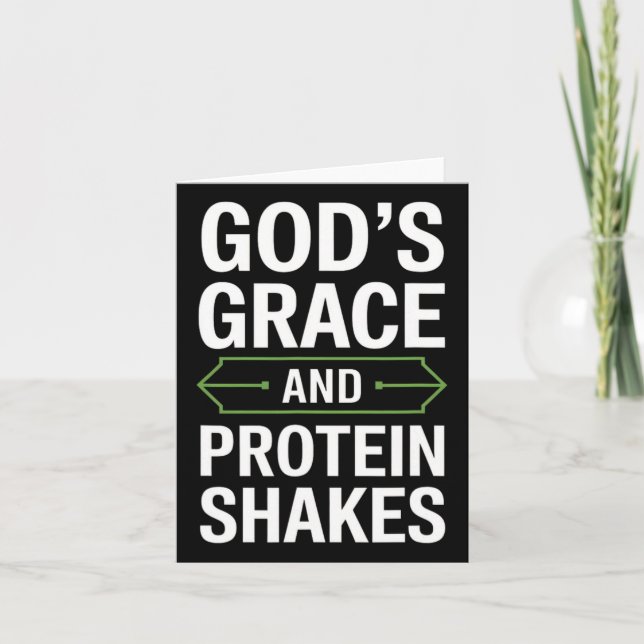 Guds Grace och proteingshakes - Christian 1 Kort (Framsida)