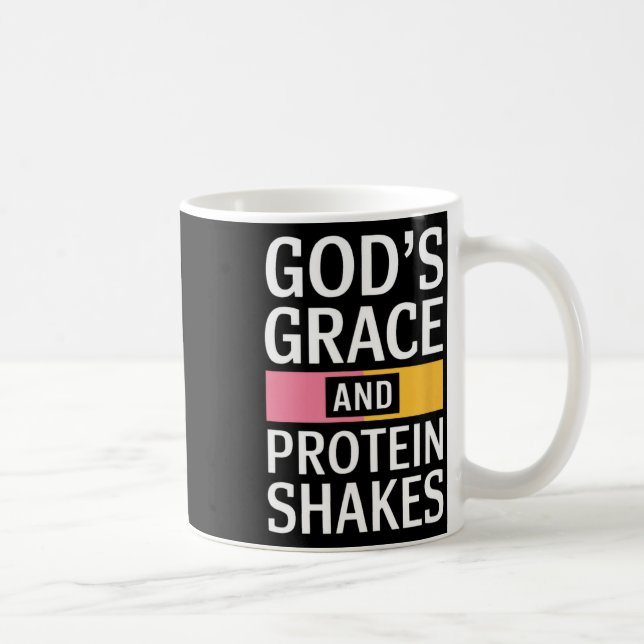 Guds Grace och proteingshakes - Christian Kaffemugg (Höger)