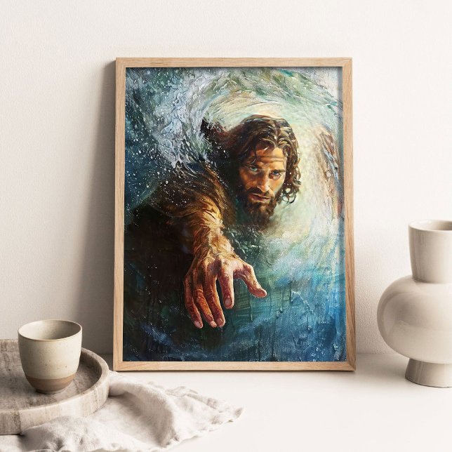 Guds hand, kristen konst, Jesus-målning, Jesus  Poster (Skapare uppladdad)