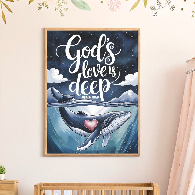 Guds kärlek är djup Boho kristen barnkammare väggk Poster (Skapare uppladdad)