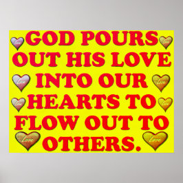 Guds Kärlek är förtjust i våra hjärtan. Poster