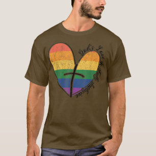 Guds Kärlek är fullt inkluderande HBT TQ Gay pride T Shirt