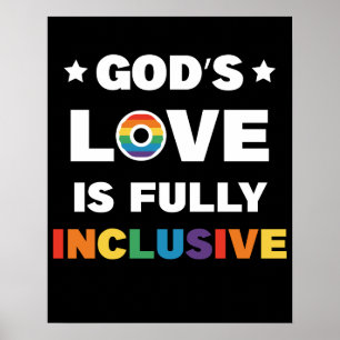 Guds kärlek är fullt inkluderande HBTQ-prismånad Poster