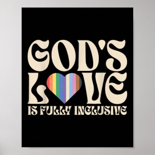 Guds kärlek är fullt inkluderande kristen HBTQ gay Poster