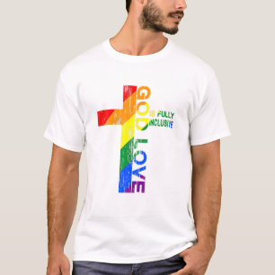 Guds Kärlek är fullt inkluderande kristen Jesus HB T Shirt