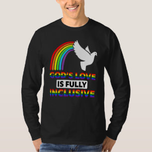 Guds Kärlek är fullt inkluderande Lgbtq Rainbow Al T Shirt