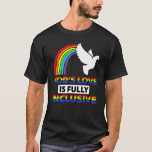 Guds Kärlek är fullt inkluderande Lgbtq Rainbow Al T Shirt