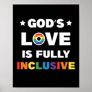 Guds kärlek är helt inkluderande HBTQ-prismånad Poster