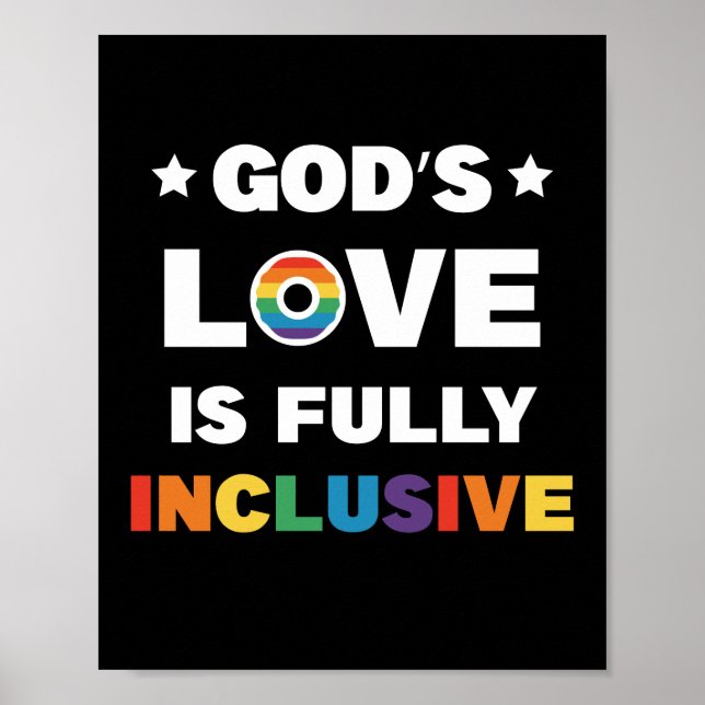 Guds kärlek är helt inkluderande HBTQ-prismånad Poster (Framsidan)