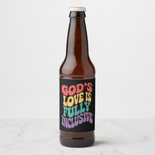 Guds Kärlek är kristet Jesus LGBt Ölflaska Etikett