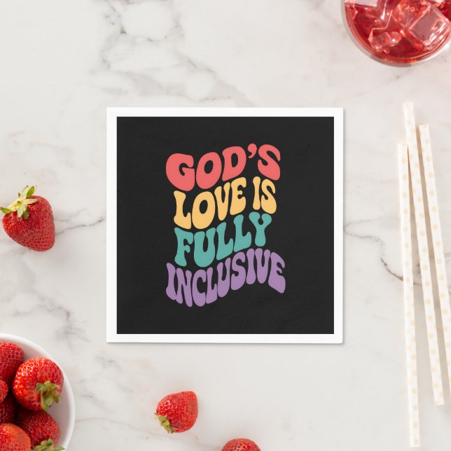 Guds Kärlek är kristet Jesus LGBt Pappersservett (Insitu)