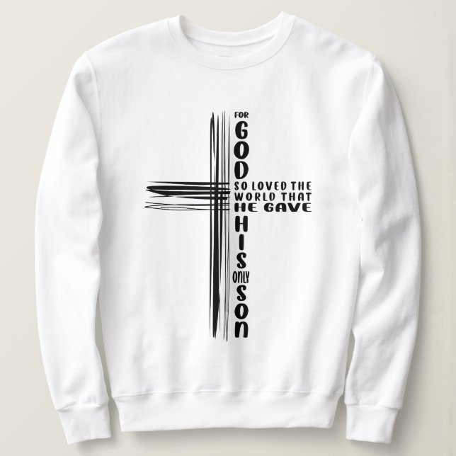 Guds Kärlek avslöjade John 3:16 Christian Quote T Shirt (Design framsida)