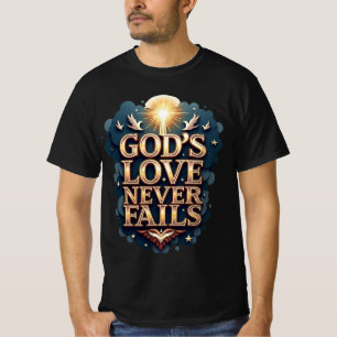 Guds Kärlek Misslyckas aldrig (Kortärmad T-Shirt) T Shirt