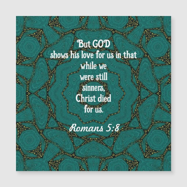 Guds Kärlek-skript, citattromer 5:8 (Framsida)