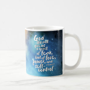 GUDs kärlekens Ande - INGEN RÄDSLA - MAKT Bibelver Kaffemugg