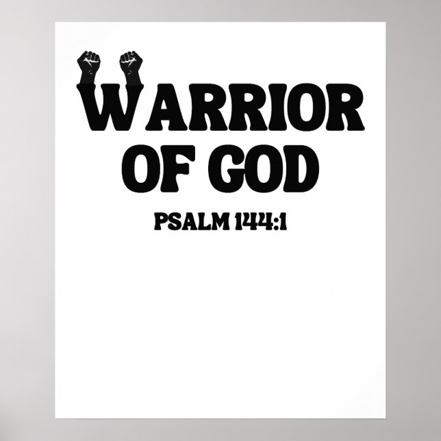 Guds krigare - Psalm 144:1 Poster (Framsidan)