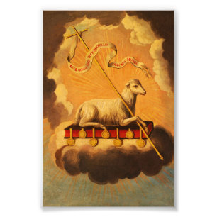 Guds lamm, Agnus Dei av Jose Campeche y Jordan Fototryck