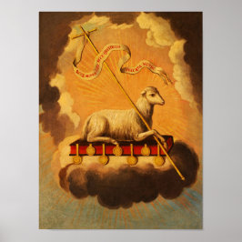 Guds lamm, Agnus Dei av Jose Campeche y Jordan Poster
