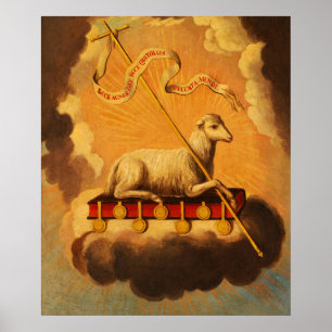 Guds lamm, Agnus Dei av Jose Campeche y Jordan Poster