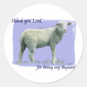 Guds lamm - Sticker Runt Klistermärke