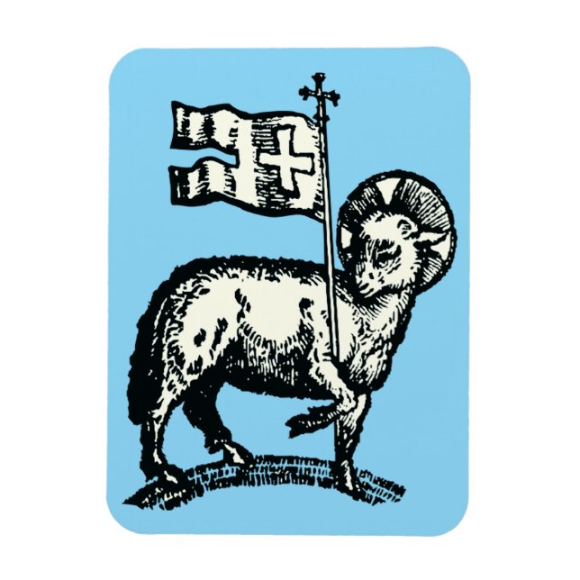 Guds lamm symbol för kristen tro magnet (Vertikal)