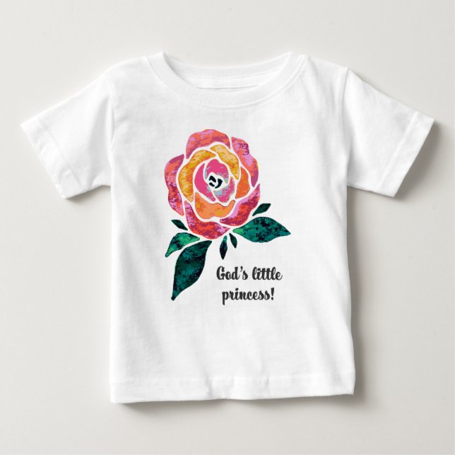 Guds lilla prinsessa Modern Småbarn Ruffle Tee (Framsida)