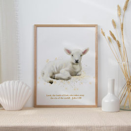 Guds lysande lamm Baby Kids' Nursery Poster