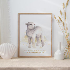 Guds lysande lamm Baby Kids' Nursery Poster