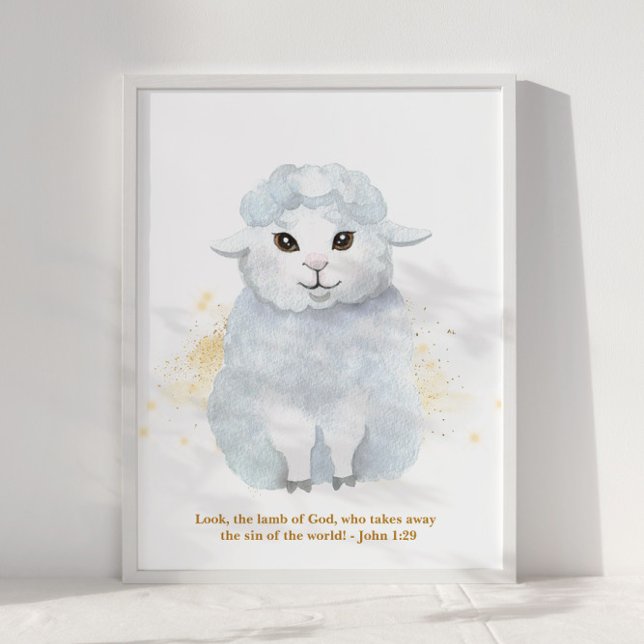 Guds lysande lamm Baby Kids' Nursery Poster (Skapare uppladdad)