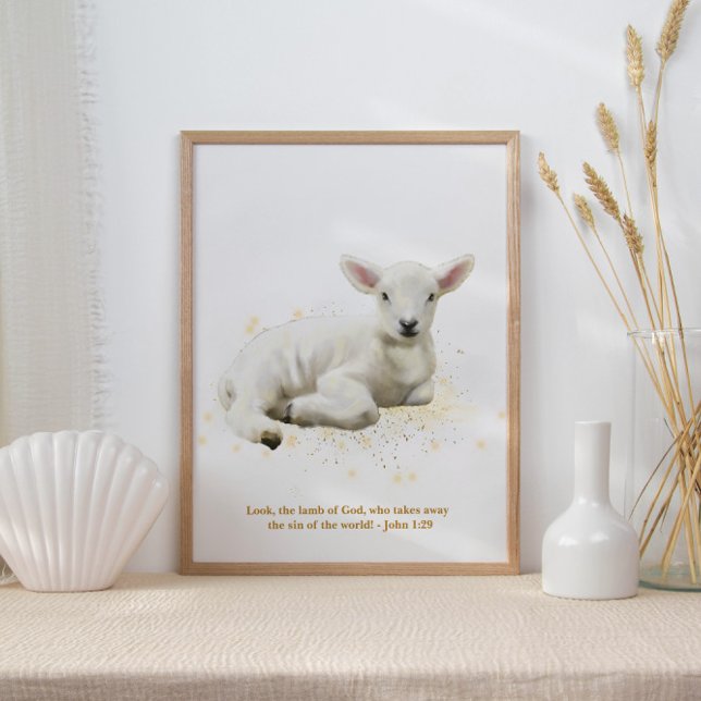 Guds lysande lamm Baby Kids' Nursery Poster (Skapare uppladdad)