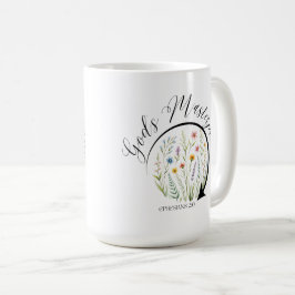 Guds Mästerverk Efesierbrevet 2:10 Bibelvers Kaffemugg