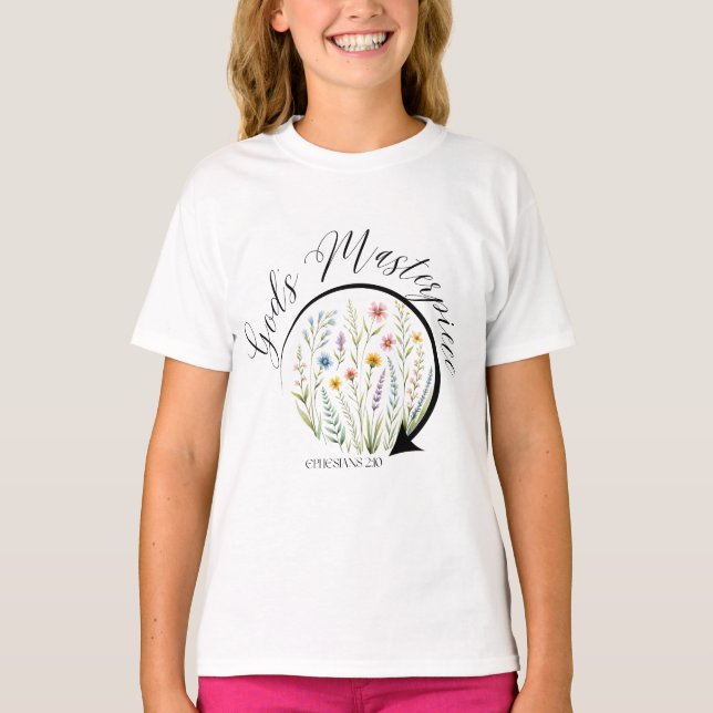 Guds mästerverk Efesierbrevet 2:10 Bibelvers T Shirt (Framsida)