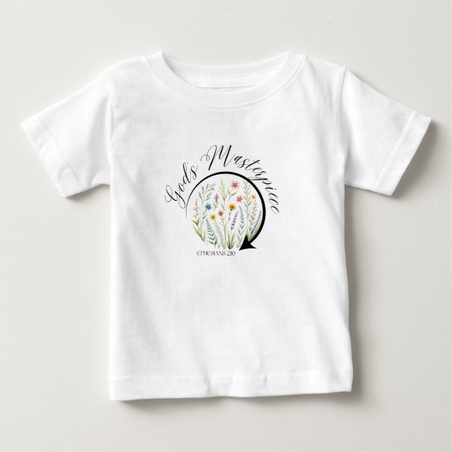 Guds mästerverk Efesierbrevet 2:10 Bibelvers T Shirt (Framsida)