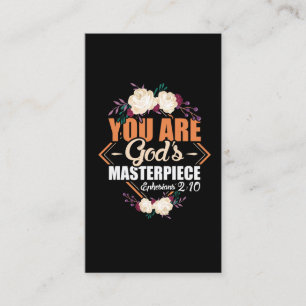 Guds mästerverk Ephesian 2:10 Bible Verse Visitkort