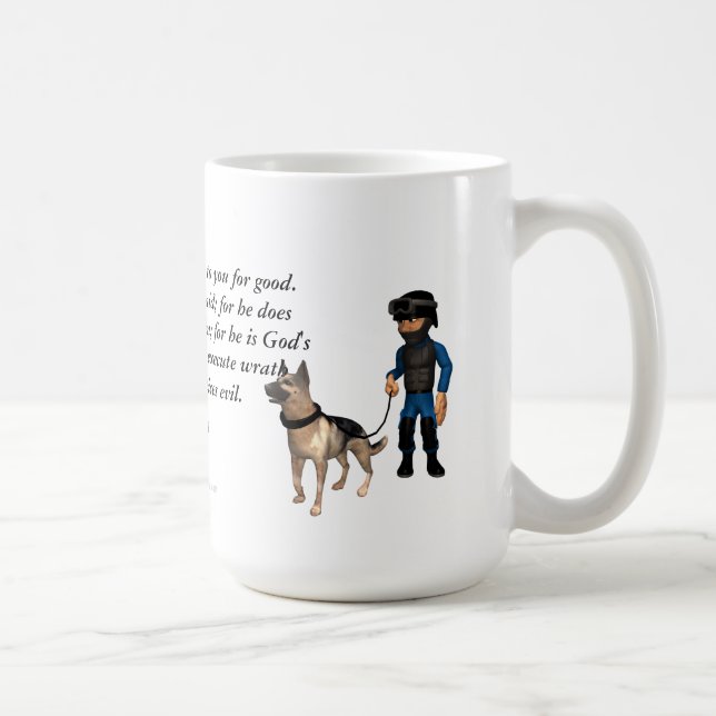 Guds ministrar Polis och Hund Kaffemugg (Höger)