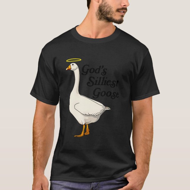Guds minsta Goose Funny Anka Älskare T Shirt (Framsida)