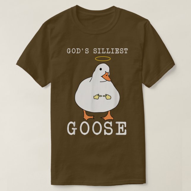 Guds minsta Goose Funny Shy Goose Meme Bird Tal T Shirt (Design framsida)