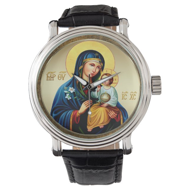Guds moder, jungfru Maria Armbandsur (Framsida)