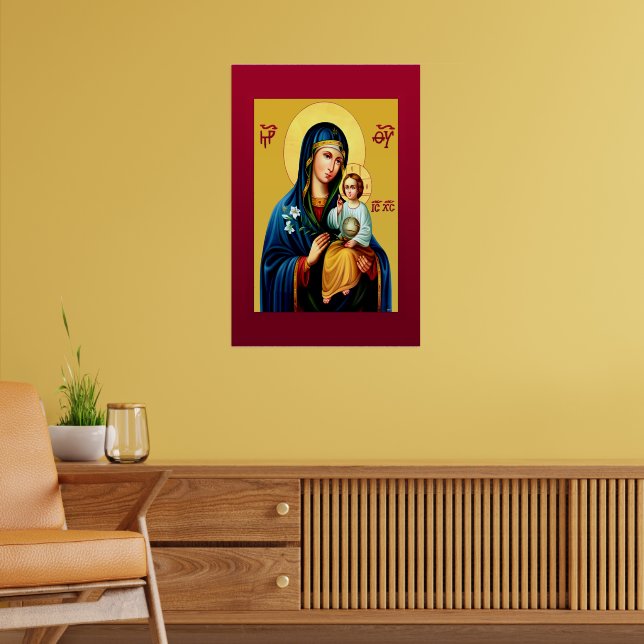 Guds moder ny röd poster (Vardagsrum 2)