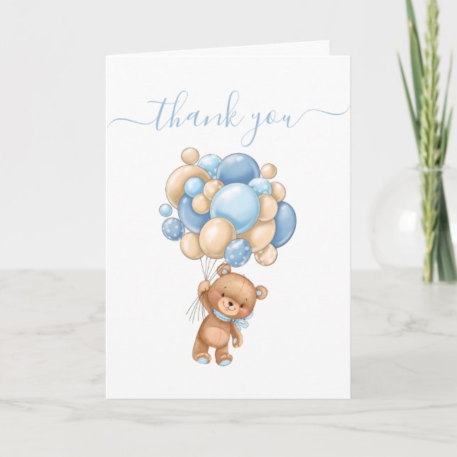 Guds moderkort för Lycklig Nalle Balloon God Card Kort (Framsida)