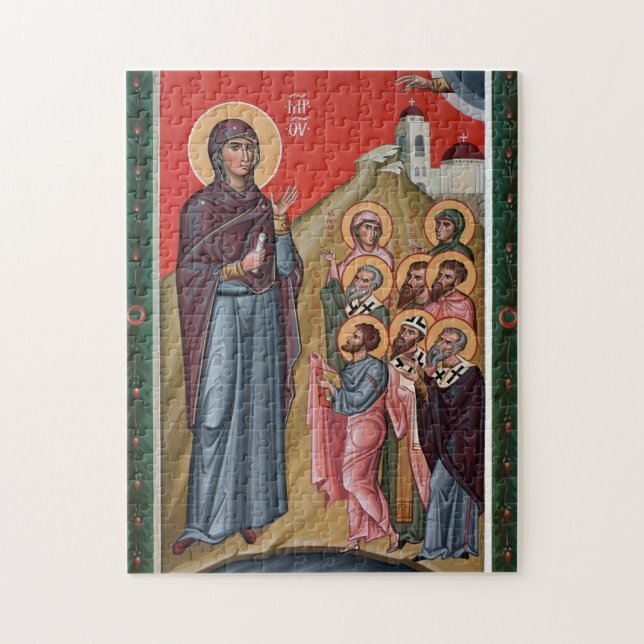 Guds mor och Coming North African Saints Icon Pussel (Vertikal)