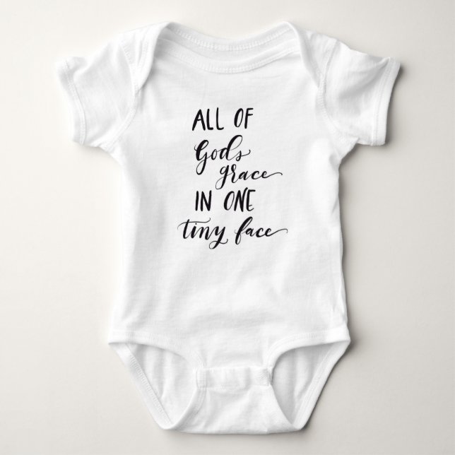 Guds nåd i ett regnigt Ansikte Baby Shirt Tee (Framsida)