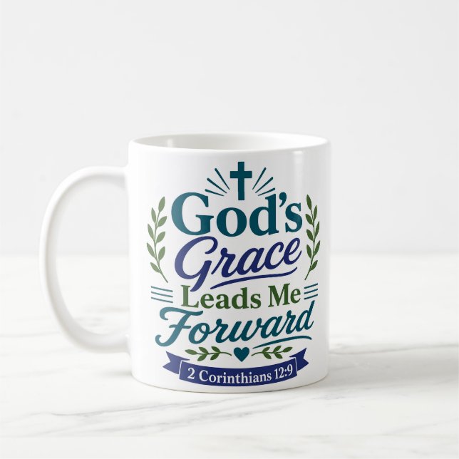 Guds nåd leder mig framåt Nådkvot Kaffemugg (Vänster)