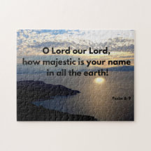 Guds Namn är Majestic Psalm 8 Bible Verse