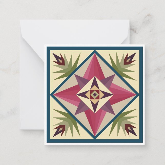 Guds Öga Barn Quilt Flat Notecard Anteckningskort (Framsida)