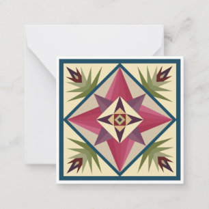 Guds Öga Barn Quilt Flat Notecard Anteckningskort
