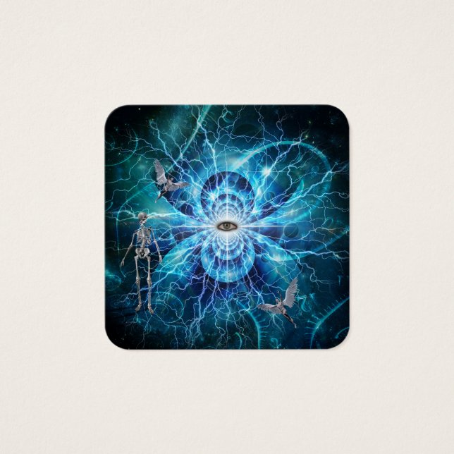 Guds Öga Fyrkantigt Visitkort (Framsida)