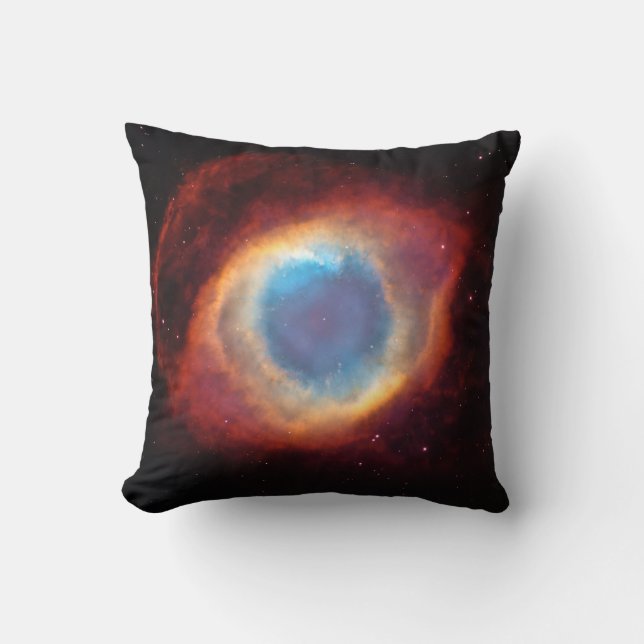 Guds öga Helixnebulosan Röda Blå Stjärnmoln Kudde (Framsida)